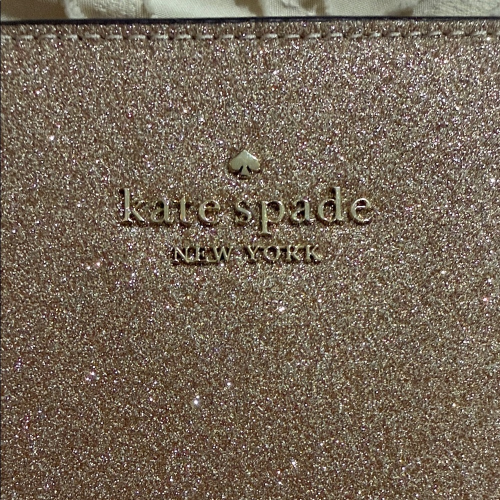 Kate Spade Tinsel Glitter Fabric Tote in Pink